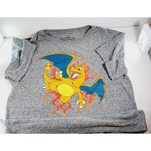 Women's Size L Pokemon Charizard Gray Shirt